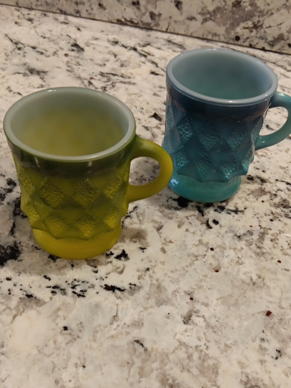 Hard To Find Fire King Kimberly Ombre Glass Mugs